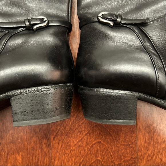 Roberto Del Carlo Black LeatherTall Riding Equestrian Boots, Size US 7.5 EU 37.5 - Picture 9 of 14